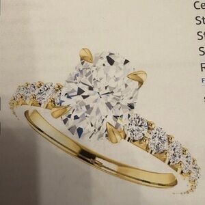 Gold and Silver Women's Moissanite Ring